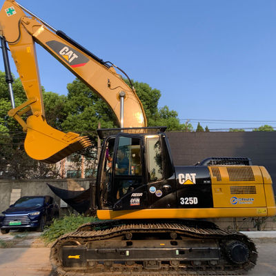 Tarımsal Kullanılmış CAT Kazı Makinesi İkinci El Backhoe Kazı Makinesi CAT325D Sarı Renk