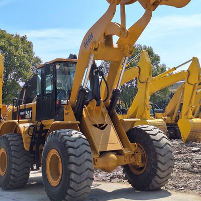 Bina Kullanılmış Backhoe Yükleyici CAT 966H 6T Yük 2nd Hand Traktör Backhoe Yükleyici