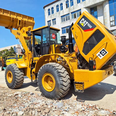 Bina Kullanılmış Backhoe Yükleyici CAT 966H 6T Yük 2nd Hand Traktör Backhoe Yükleyici