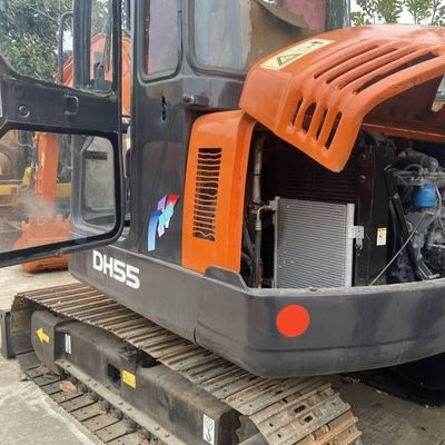 Çiftlik Toprağı Kullanılmış Mini Ekskavator DOOSAN 55 Crawler Excavator İnşaat Ekipmanı