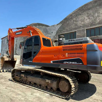 Hidrolik sürünen kullanılmış kazıcı Doosan DX340 Dünya kazı ekipmanları ikinci el