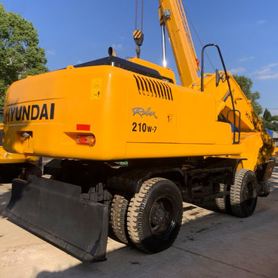 HYUNDAI 210W-7 Eski tekerlekli kazıcı, kullanılmış inşaat ekipmanları 124KW Madencilik için