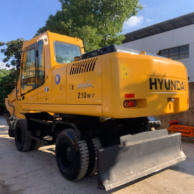 HYUNDAI 210W-7 Eski tekerlekli kazıcı, kullanılmış inşaat ekipmanları 124KW Madencilik için