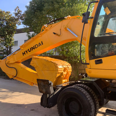 HYUNDAI 210W-7 Eski tekerlekli kazıcı, kullanılmış inşaat ekipmanları 124KW Madencilik için