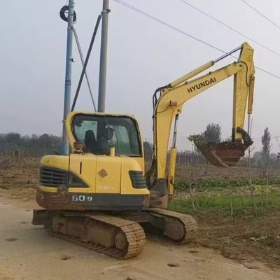 İkinci el Hyundai 60 Kazı makinesi Mini Hidrolik Gezgin Kazı makinesi 5850kg