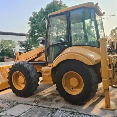 74.6kW JCB 4CX Kullanılmış Yükleyici Sarı 4378kg Asansör İkinci El Backhoe Yükleyici Tekerlek Hareketli