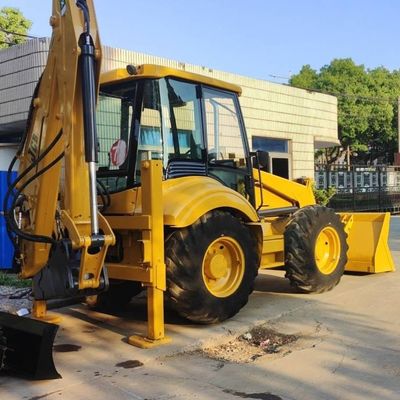 74.6kW JCB 4CX Kullanılmış Yükleyici Sarı 4378kg Asansör İkinci El Backhoe Yükleyici Tekerlek Hareketli