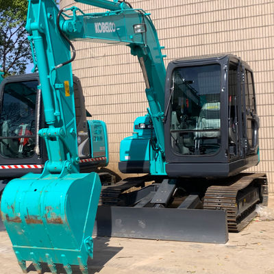 7000 Kg Hidrolik Kullanılmış Kazı Makinesi Kobleco Sk75 41kw İnşaat Kazıcısı