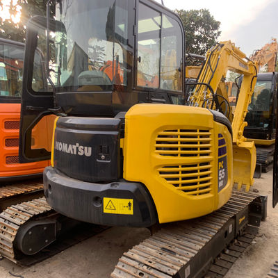Kullanılmış sürünen hidrolik kazıcı Komatsu Pc55 5160kg Kazı temelleri için