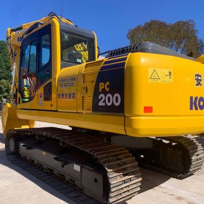 Kullanılmış Komatsu PC200 Backhoe Excavator İkinci El İnşaat Makineleri Su Soğutma
