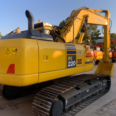 Sürünen Tipi Komatsu Pc220 İkinci El Ekskavatör 23100kg 1m3 kova Kapasitesi