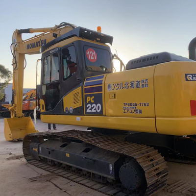 Sürünen Tipi Komatsu Pc220 İkinci El Ekskavatör 23100kg 1m3 kova Kapasitesi