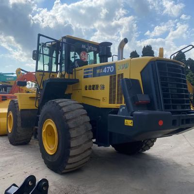 İnşaat İşleri Kullanılan Komatsu WA470 yükleyici 204kW Su soğutma İkinci el yükleyiciler
