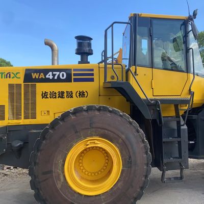 İnşaat İşleri Kullanılan Komatsu WA470 yükleyici 204kW Su soğutma İkinci el yükleyiciler
