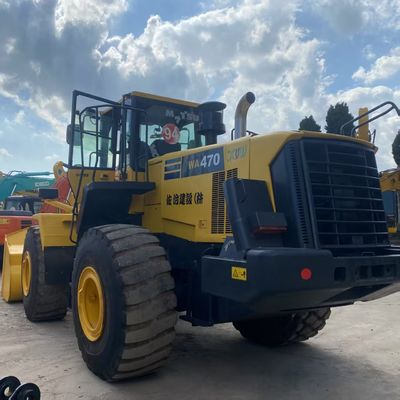 İnşaat İşleri Kullanılan Komatsu WA470 yükleyici 204kW Su soğutma İkinci el yükleyiciler