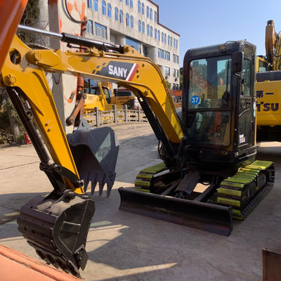 Toprak Hareketli Kullanılan SANY 35U Kazıcı Kazıcı Su Soğutma Sarı Renk