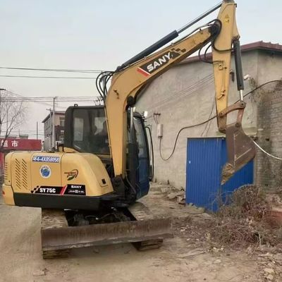 2200rpm Kullanılmış Mini Digeer SANY 75C İkinci El Ekskavatör 7280kg