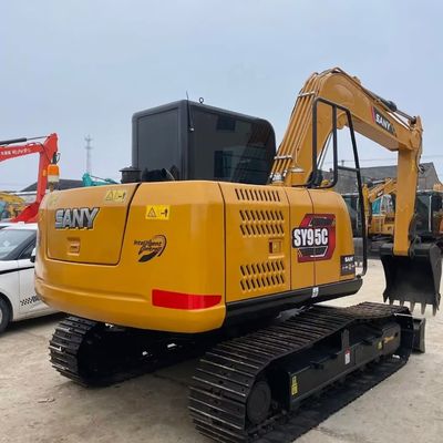 Sarı Kullanılmış Mini Kazma Makinesi SANY 95c İkinci El Kazıcı 9180kg