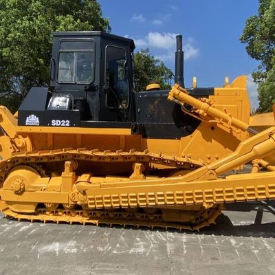 162KW Kullanılmış SHANTUI SD22 Sürünen Buldozer İnşaat Tarım Aletleri