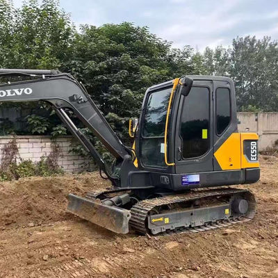 2000rpm 36.5kw Kullanılmış VOLVO EC55D Kazı makinesi İkinci El İnşaat Ekipmanı