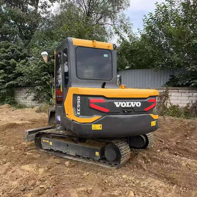 2000rpm 36.5kw Kullanılmış VOLVO EC55D Kazı makinesi İkinci El İnşaat Ekipmanı