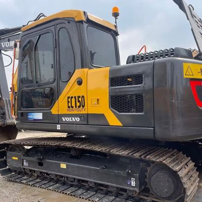 İyi Bakımlı Kullanılmış Volvo Hidrolik Kazıcı Volvo 150D Eski İnşaat Ekipmanı