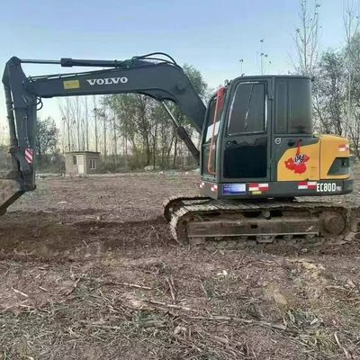 Volvo 80D Kullanılmış Mini Kazıcı 42kw 2100rpm Yol İnşaatı İçin