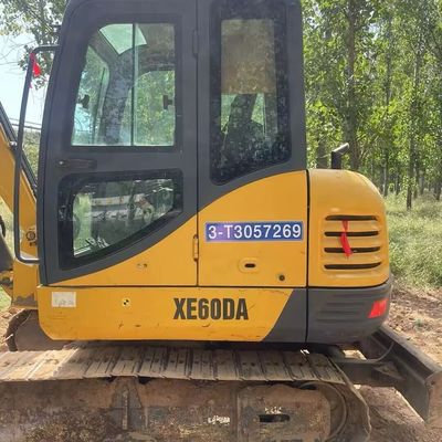 Sarı Kullanılmış XCMG Kazıcı Kazıcı Xcmg 60DA Küçük Sürünen Kazıcı Makinesi