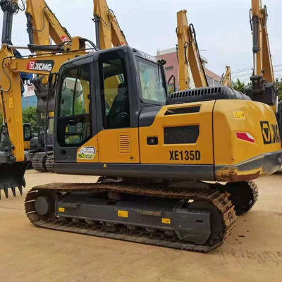 Güçlü Kullanılmış Kazı makinesi XCMG XE135 İkinci El Hidrolik Gezgin Kazı makinesi