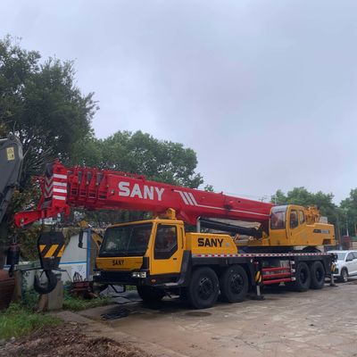 75 tonluk yük kaldırma Sany 750 ağır operasyonlar için ikinci el vinç 80km/h