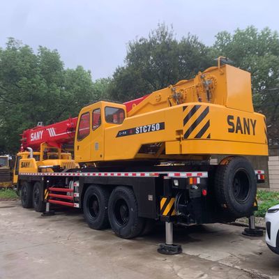 75 ton yükleme kullanılmış Sany 750 vinci inşaat hidrolik ikinci el kamyon vinci